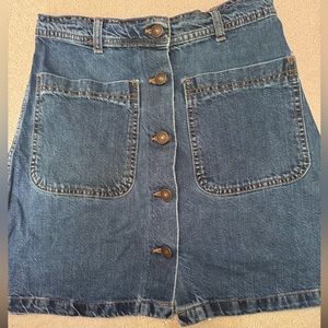 zara denim skirt